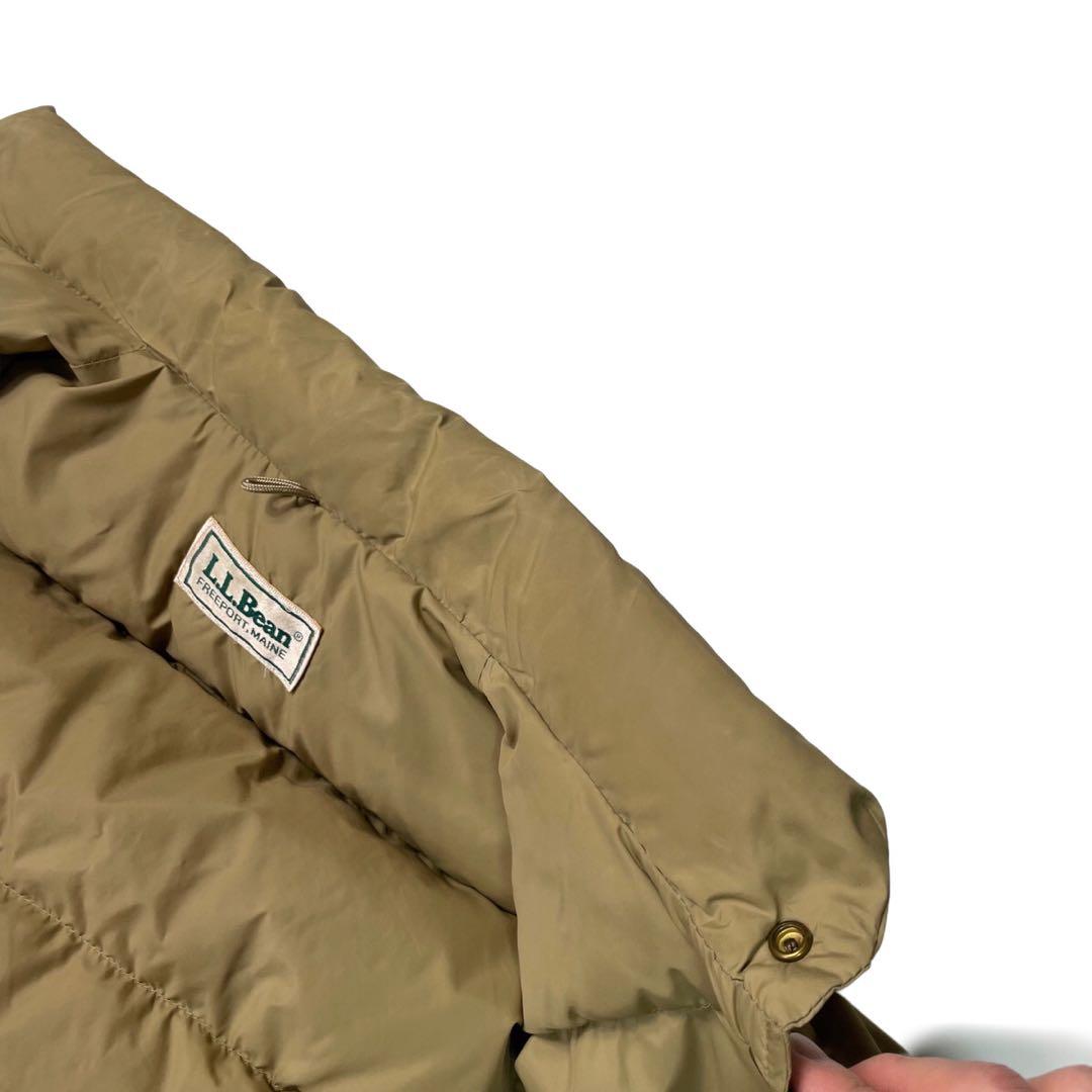 80’s L.L.Bean ダウンベスト ベージュ 縦型ポケット