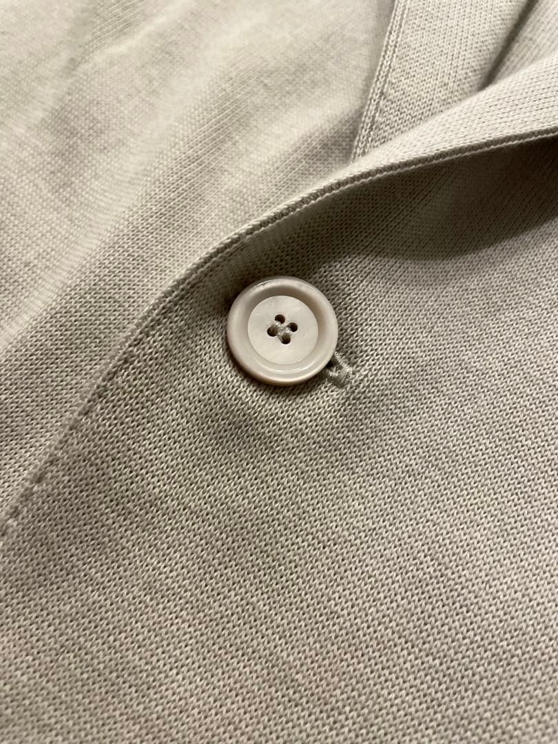 ラルディーニ⭐️ニットジャケット46 44‼️新型ミラノリブ⭐️コットン　グレージュ