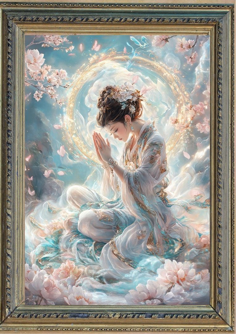 Ｐ1012 観音菩薩の開運アート【金運・厄除け・癒し】