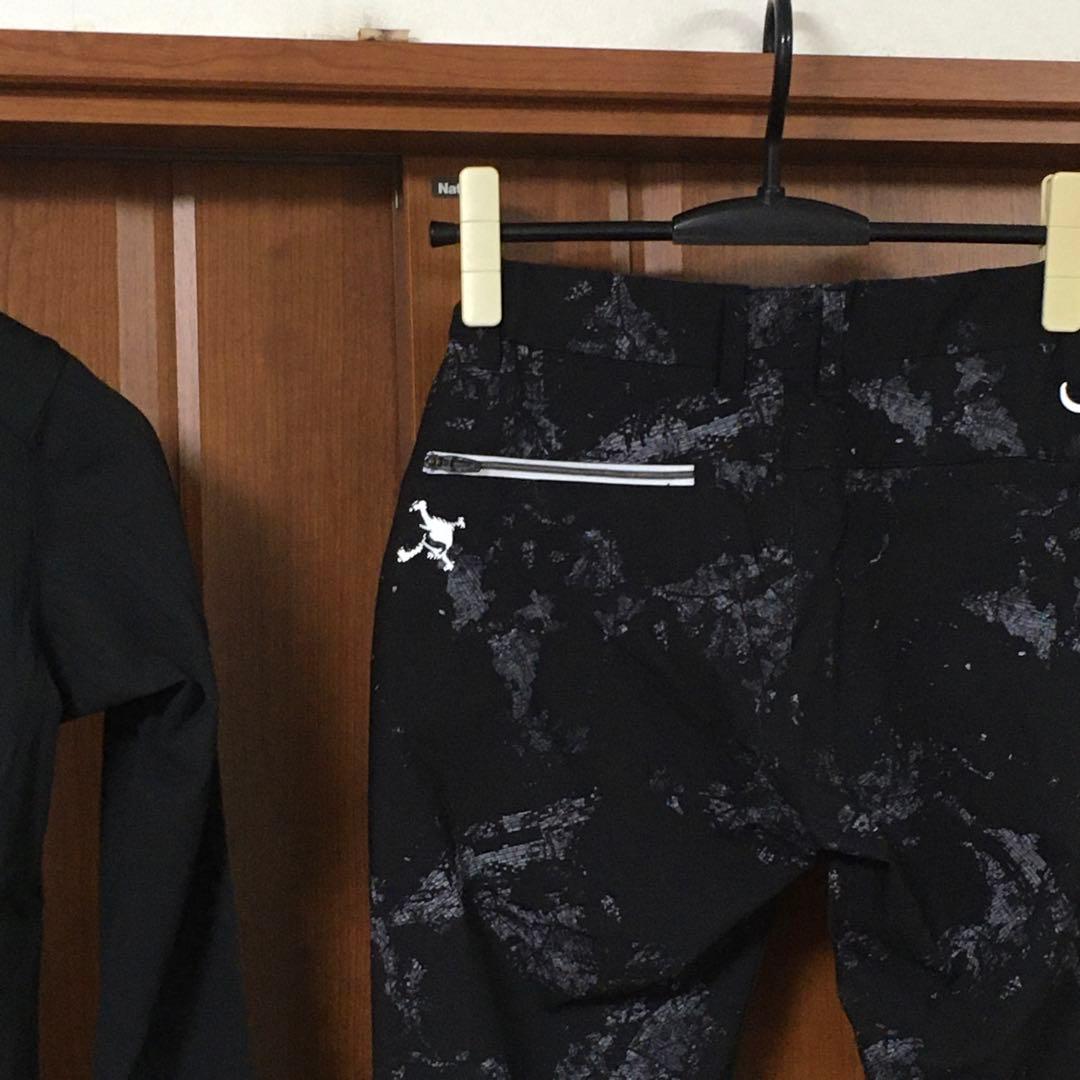 新品　オークリー　ゴルフ　上下　セットアップ　S 女性　黒　OAKLEY スカル