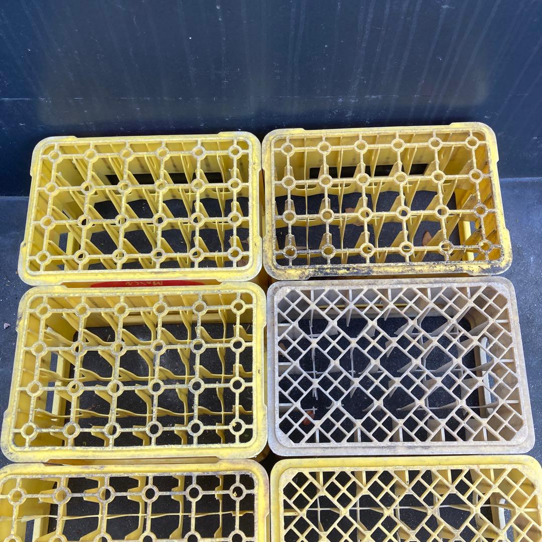 ジュース瓶ケース 8個　コンテナ　ケース　ボックス　ビールケース　マスコット　⑥