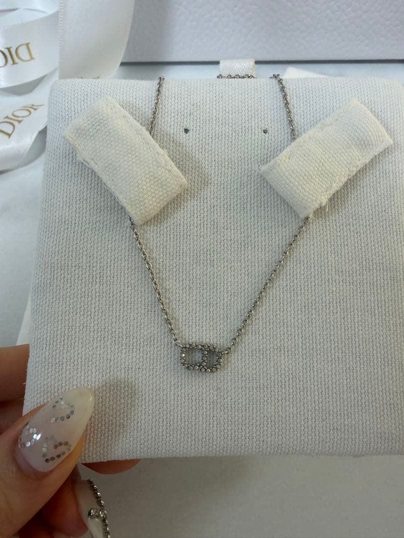 Dior シルバーチェーンネックレス