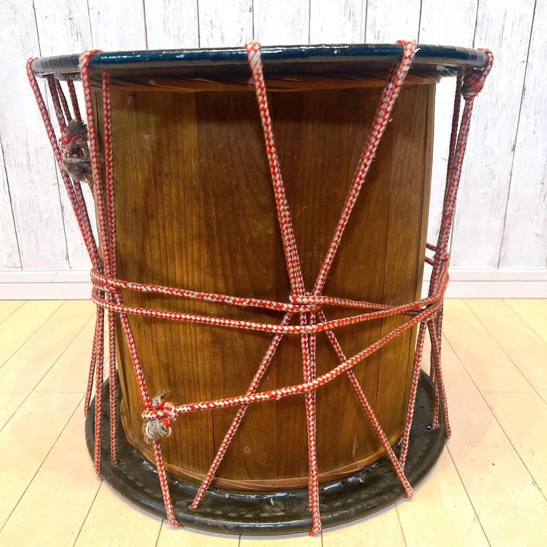 【良品】桶胴太鼓　和太鼓 打楽器　桶締め太鼓　桶太鼓