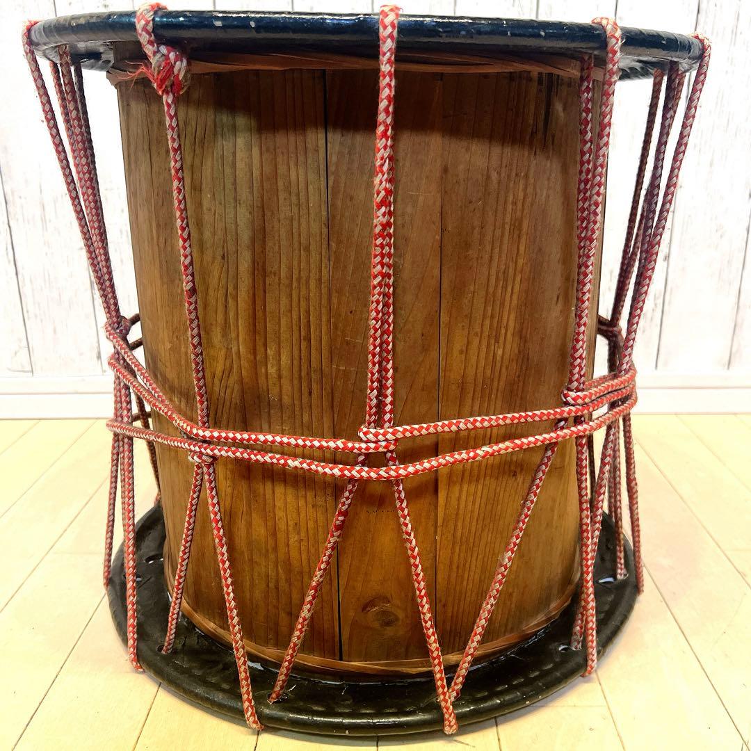 【良品】桶胴太鼓　和太鼓 打楽器　桶締め太鼓　桶太鼓