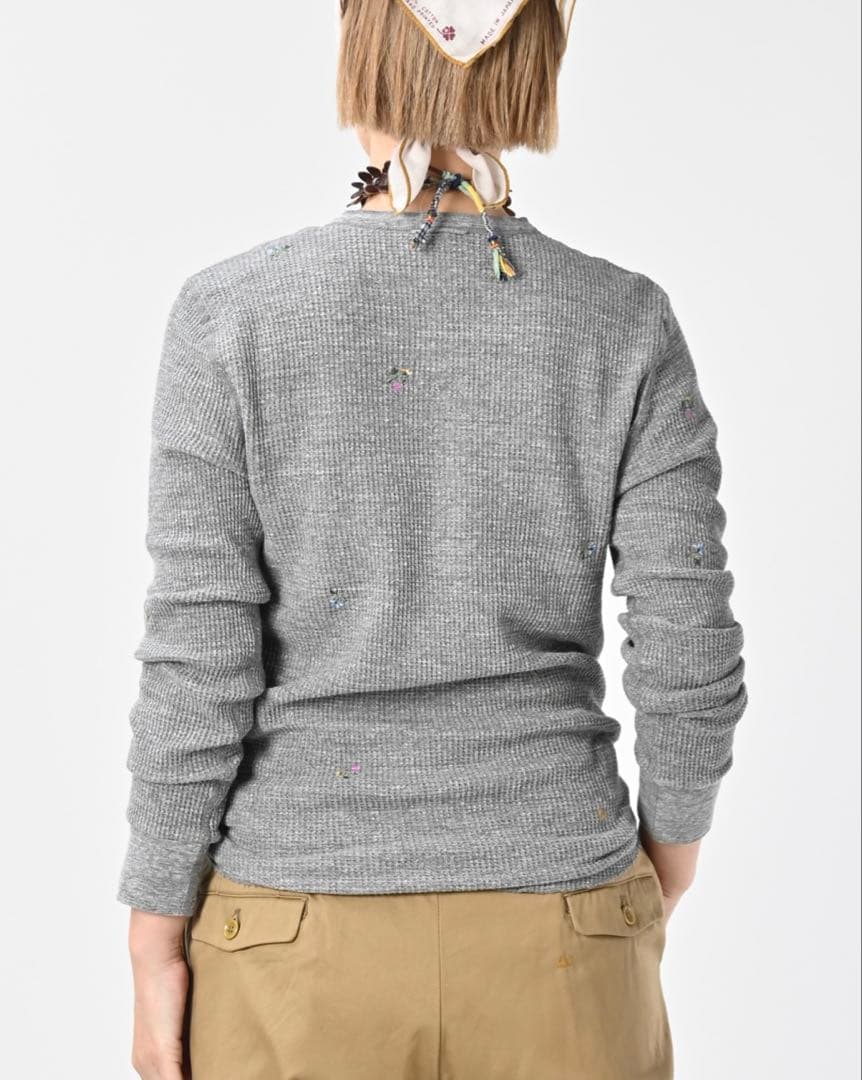 45R45rpm 刺繍ワッフルのヘンリー (トップ)