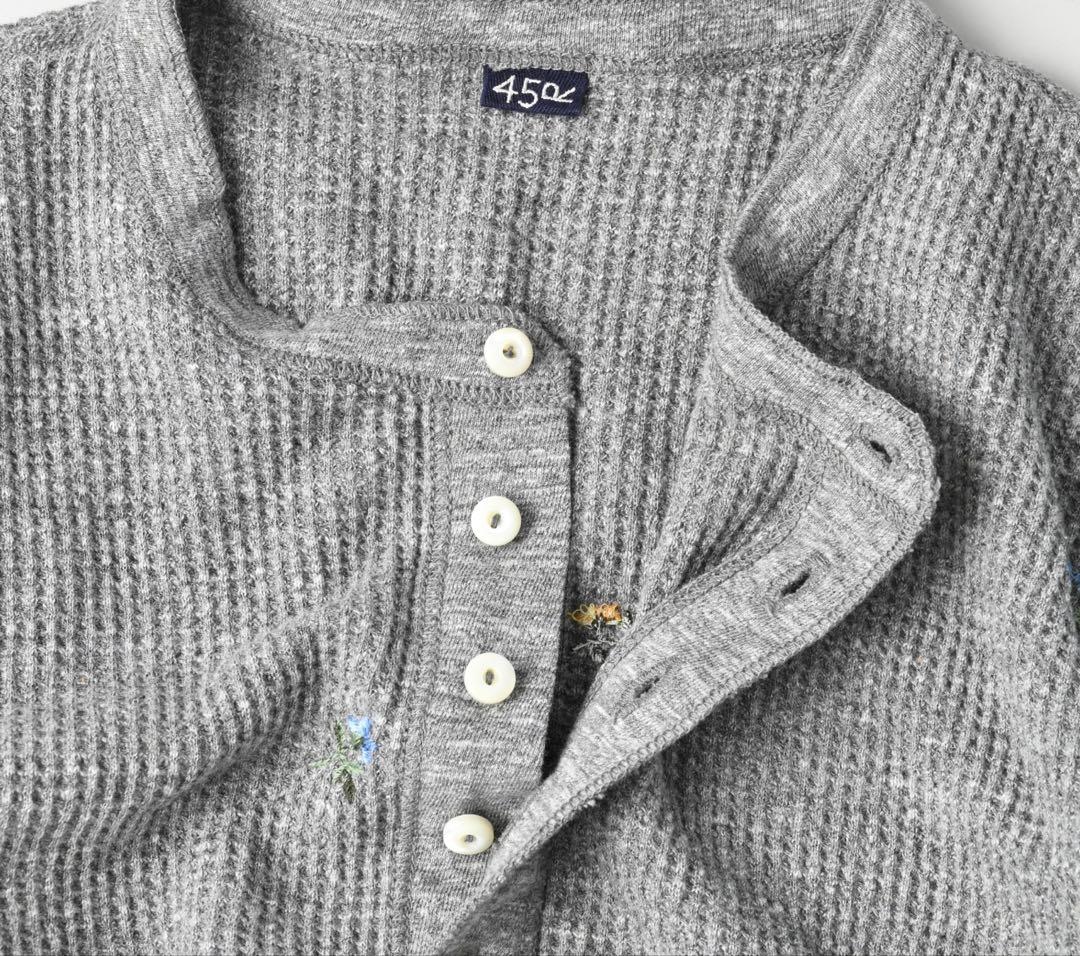 45R45rpm 刺繍ワッフルのヘンリー (トップ)