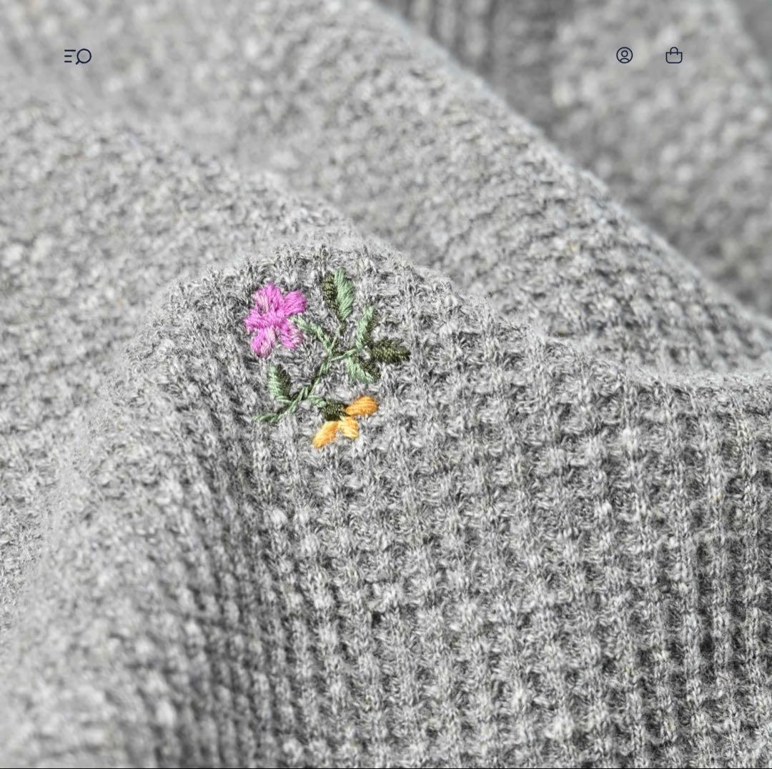 45R45rpm 刺繍ワッフルのヘンリー (トップ)