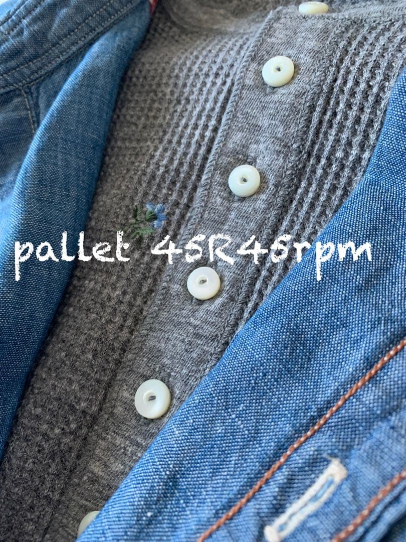 45R45rpm 刺繍ワッフルのヘンリー (トップ)