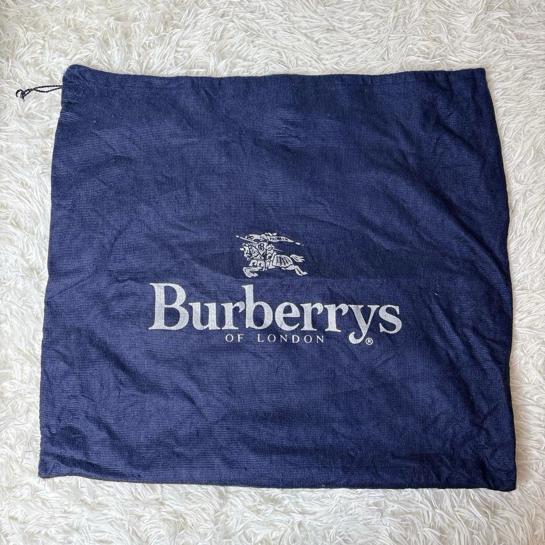 Burberry レザー ビジネスバッグ ブリーフケース ノバチェック シボ革