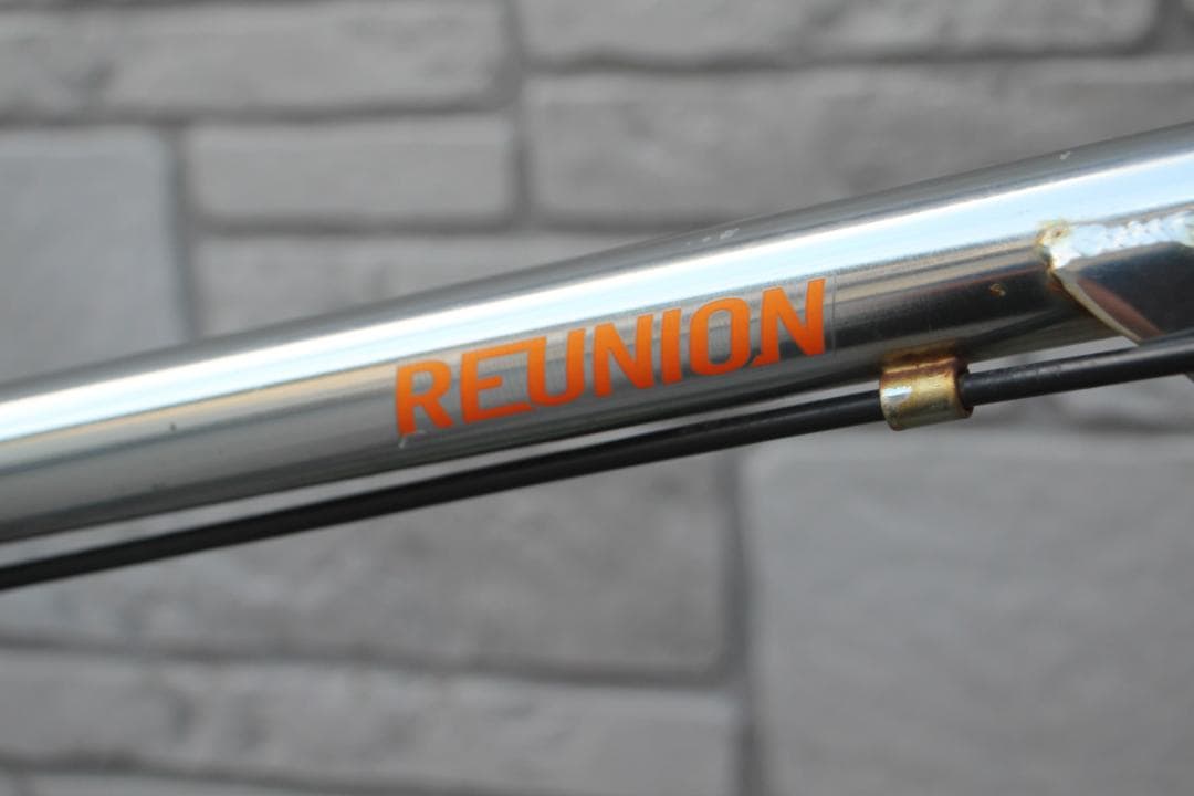 引き取り限定♪REUNION♪メッキフレーム♪24インチタイヤ♪固定ギアです♪