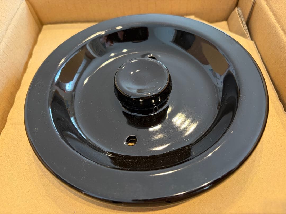 タイムセール‼️かまどさん ２号炊き CT-03 黒色 陶器製