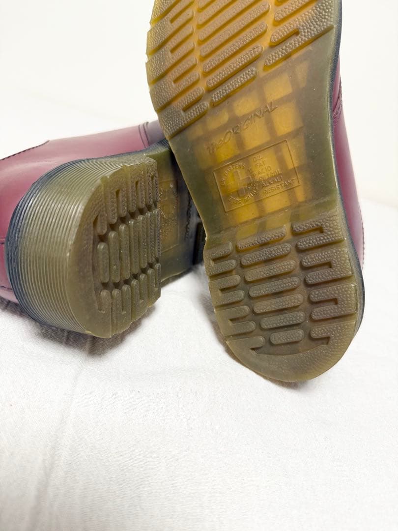 美品ドクターマーチン 1461 3ホール シューズ チェリーレッド 24 UK5