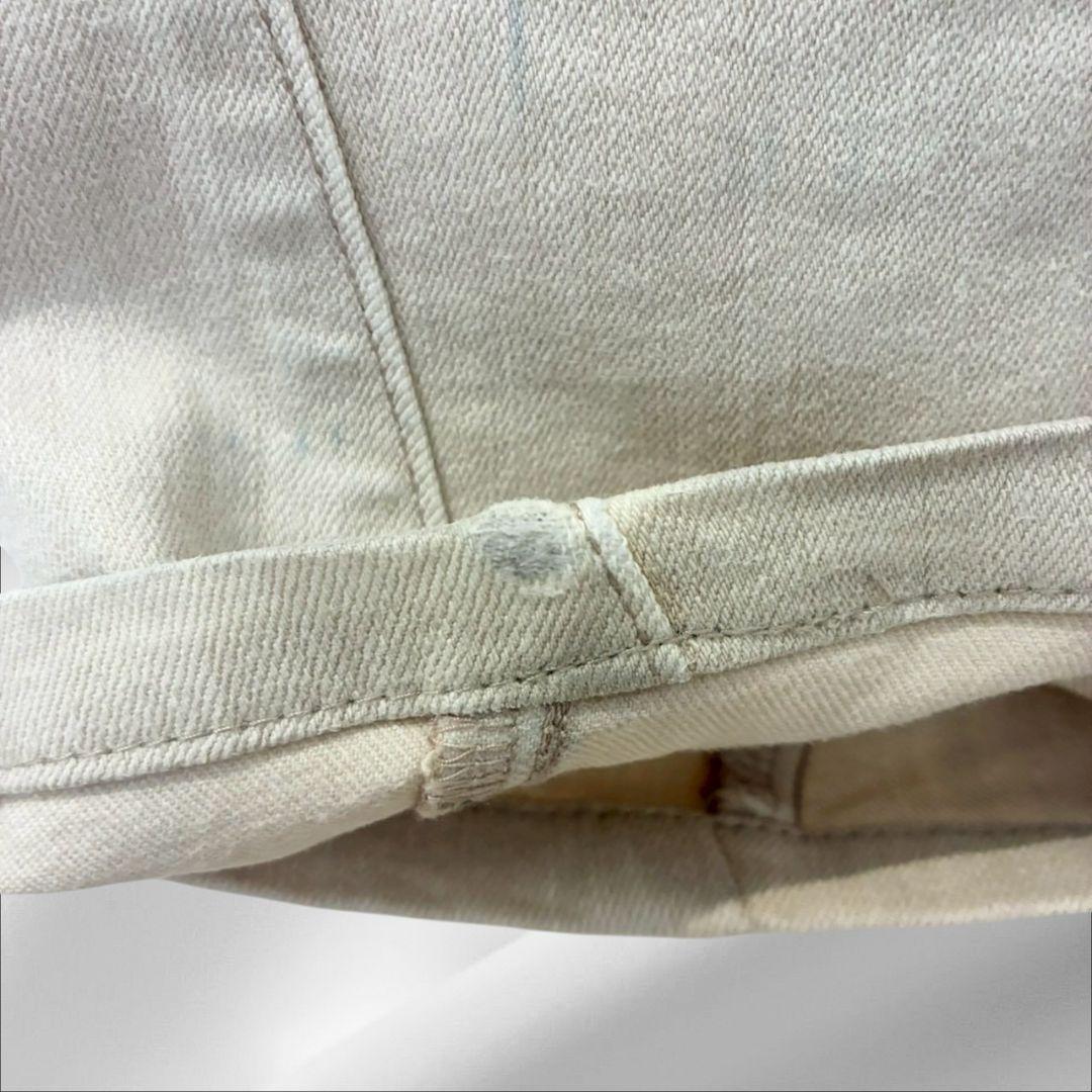 『トルネードマート』チノパン デニム ジーンズ【L】アイボリー ダメージ
