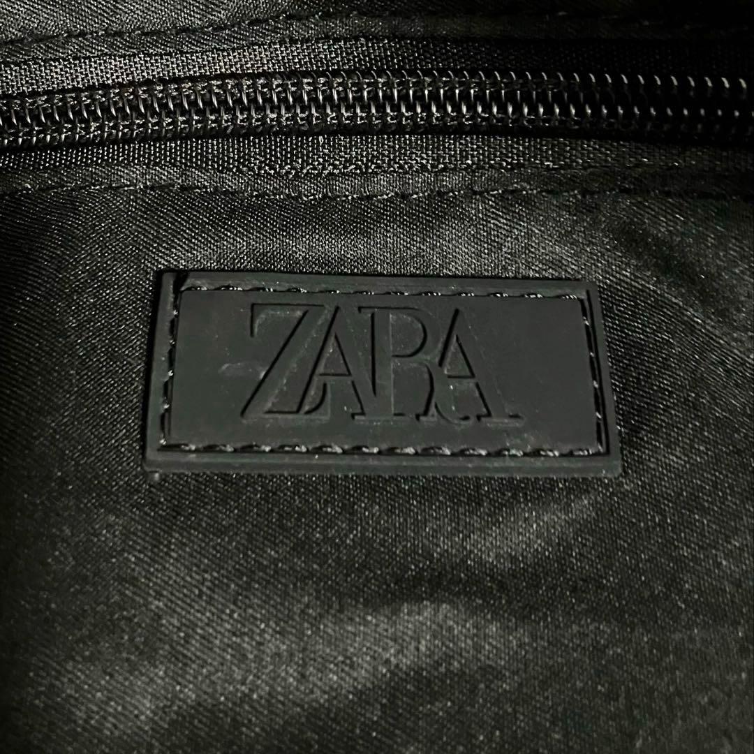 【ZARA】ザラ2way仕様 ボストンバッグ 大容量 合成皮革 ブラック 旅行用