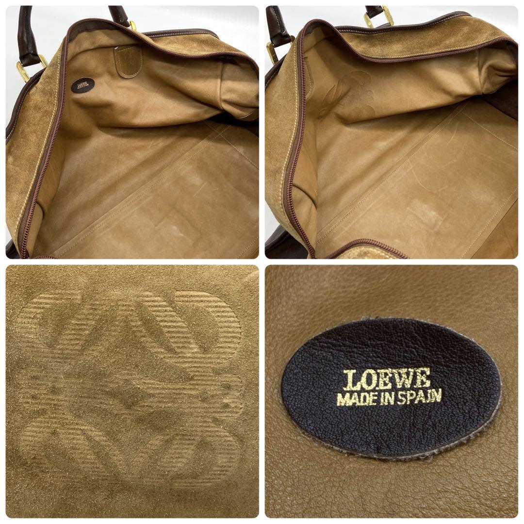 LOEWEロエベ　アマソナ50 アナグラム　スエード　ボストンバッグ