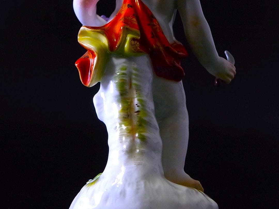 【 E860 】 真作保証品　マイセン　20世紀初頭作品　磁器人形　四季の寓意像