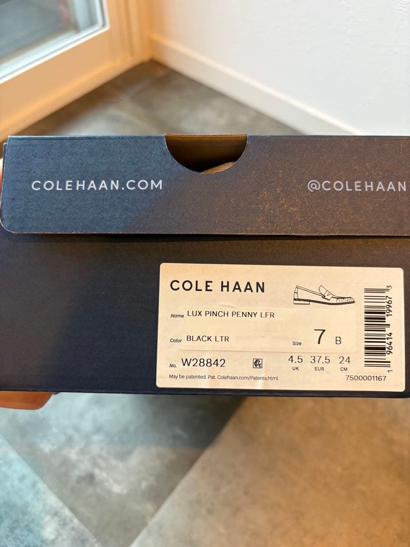 【COLE HAAN】ラックス ピンチ ペニー ローファー ブラック 24センチ