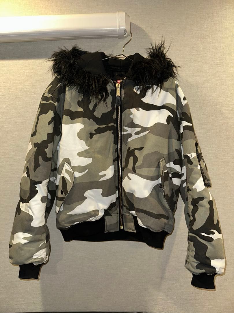 grimykids ファージャケット ホワイトカモ Molly santana