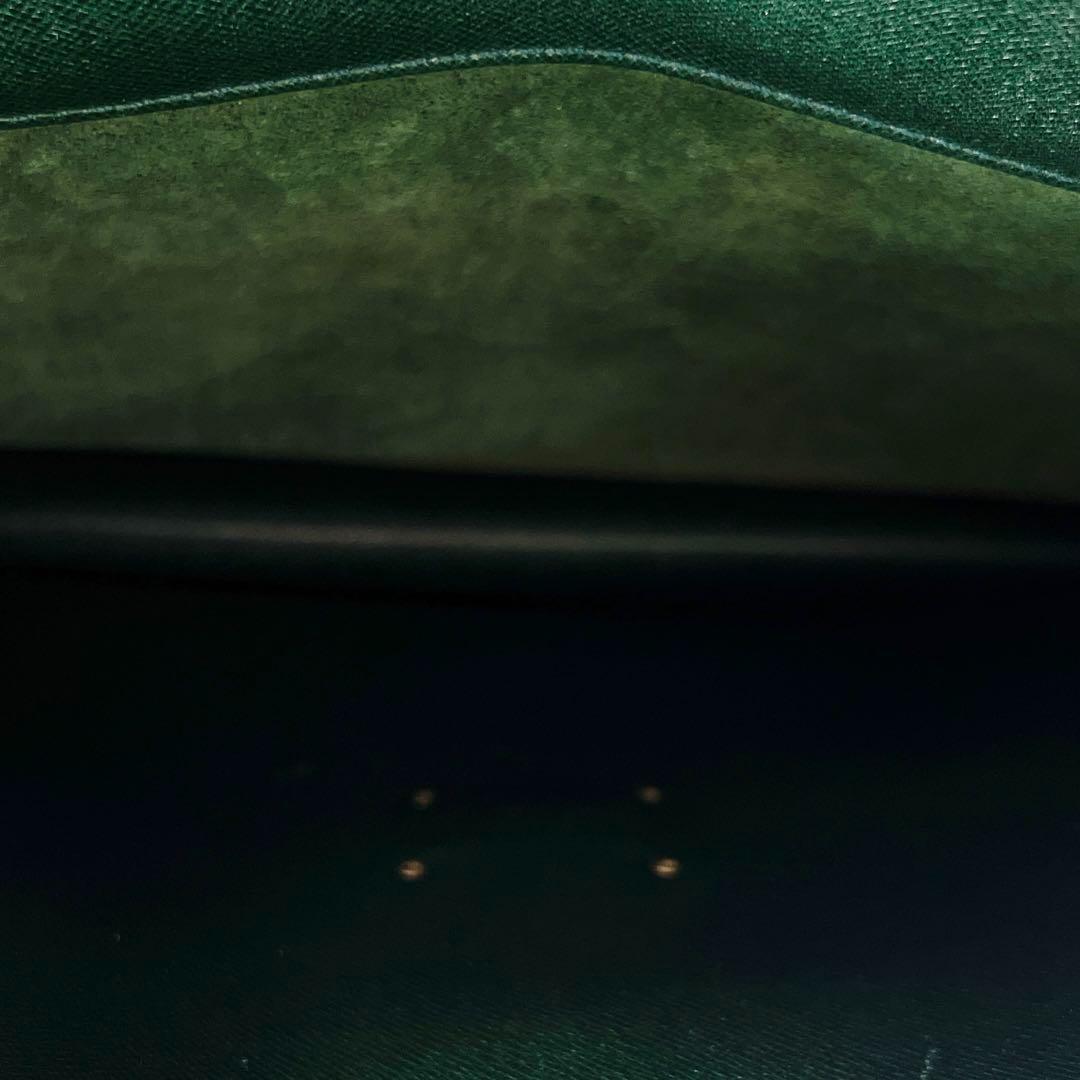 LOUIS VUITTON セルヴィエット グリーン ブリーフケース8676