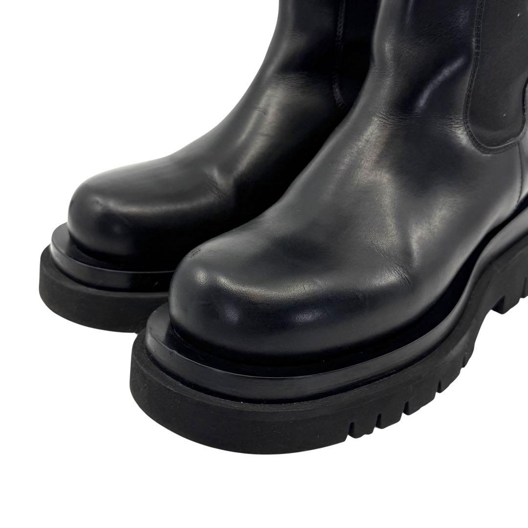 【極美品☆箱付き】ボッテガヴェネタ　サイドゴアブーツ　ラグ　レザー　ロング　革靴