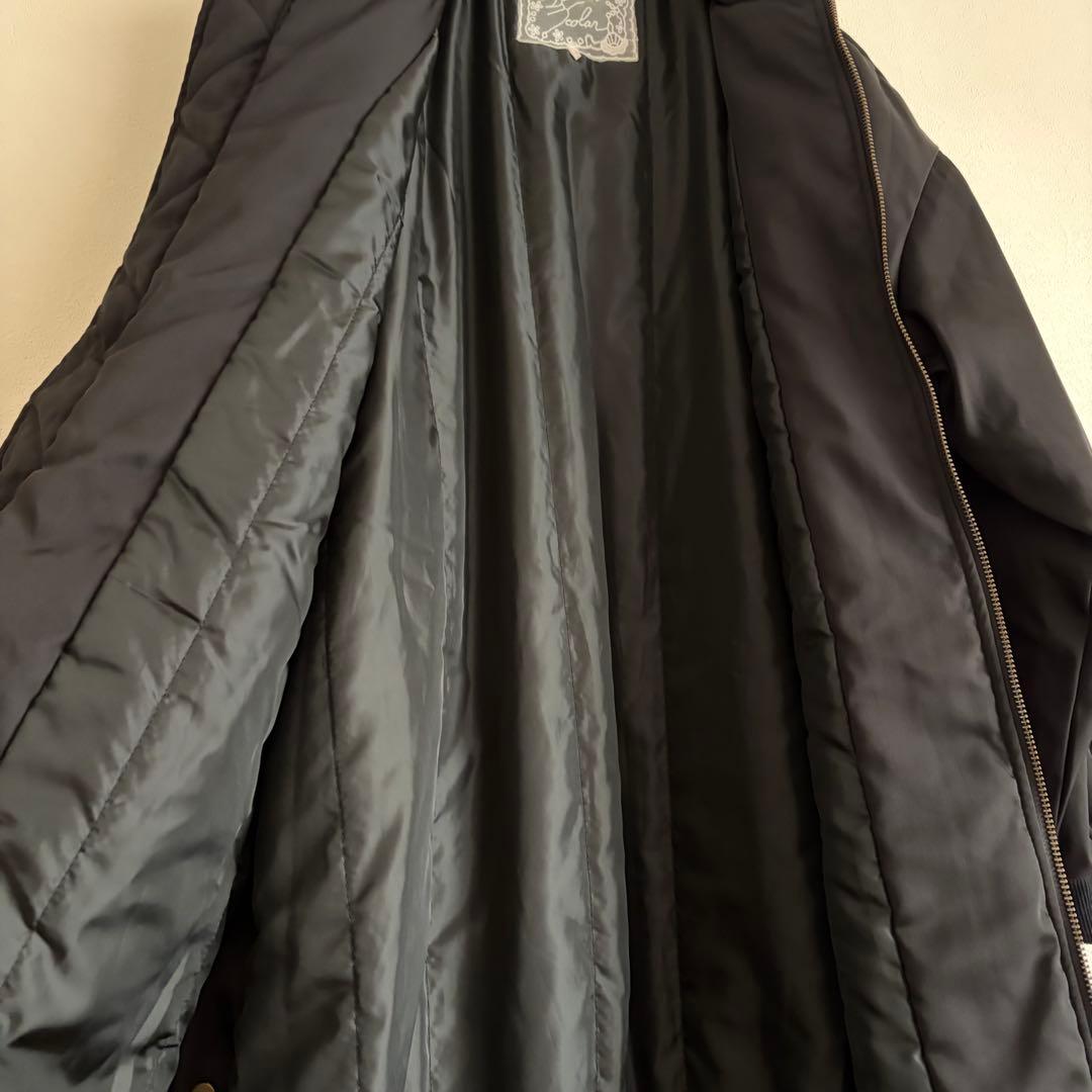 ScoLar スカラー 蝶花刺繍チュール重ねブルゾン ブラック 完売品