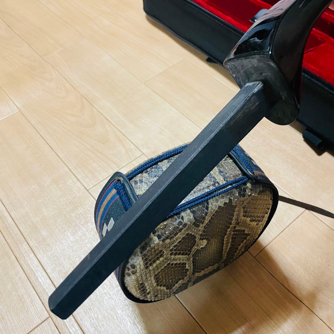 三線　沖縄　ヘビ　蛇皮　本蛇皮