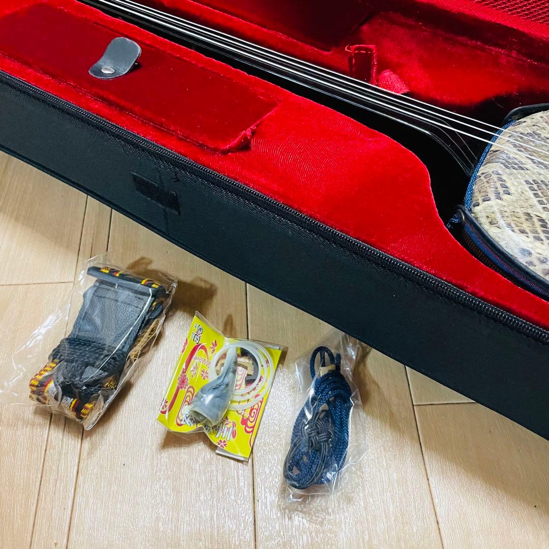 三線　沖縄　ヘビ　蛇皮　本蛇皮