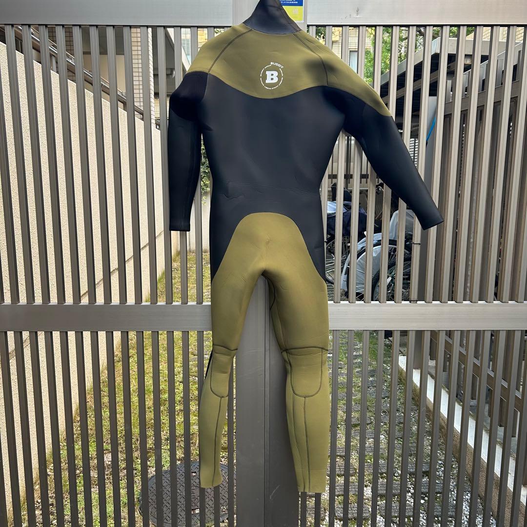 buddyウェットスーツ セミドライスーツ ブラック/オリーブ