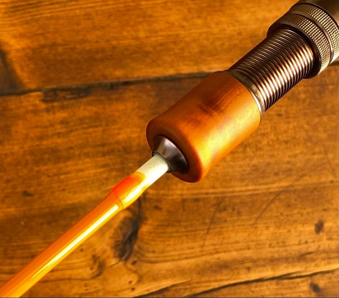 新品未使用　トラウトロッド　スピニング　ウッドグリップ　グラスロッド　渓流釣り