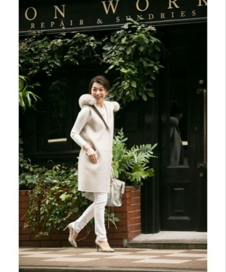 CUCITO AMANO フードファー付き ジレ