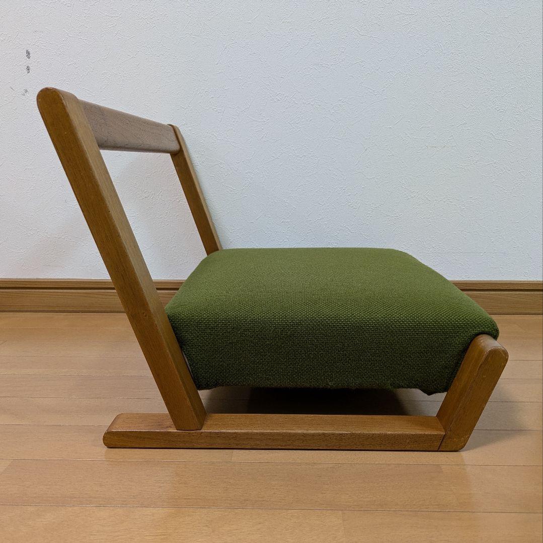 キト ザガク zagaku 座椅子正座胡座 コンパクト グリーン緑ウォールナット