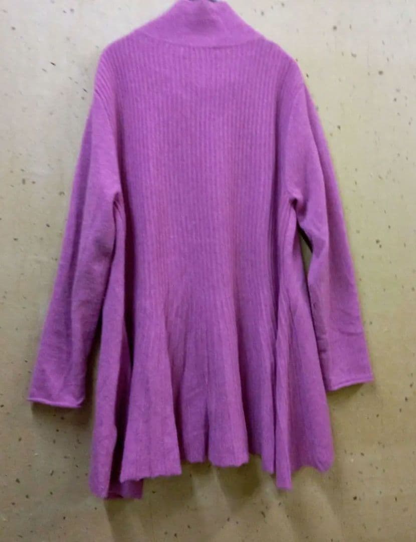 未使用カシミヤ100紫陽色大人色（エムアンドキョウコヨーガンレール