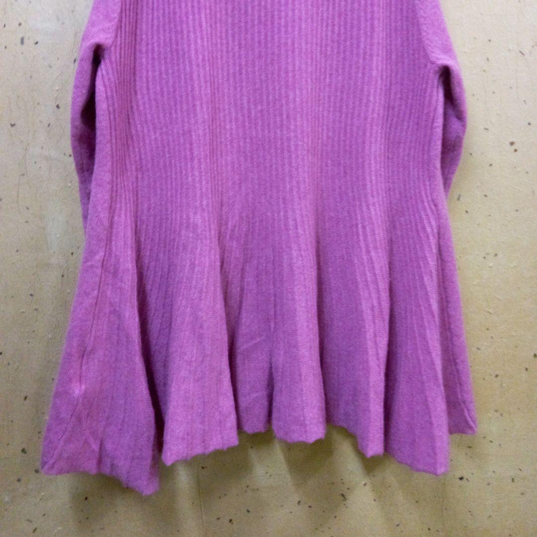 未使用カシミヤ100紫陽色大人色（エムアンドキョウコヨーガンレール