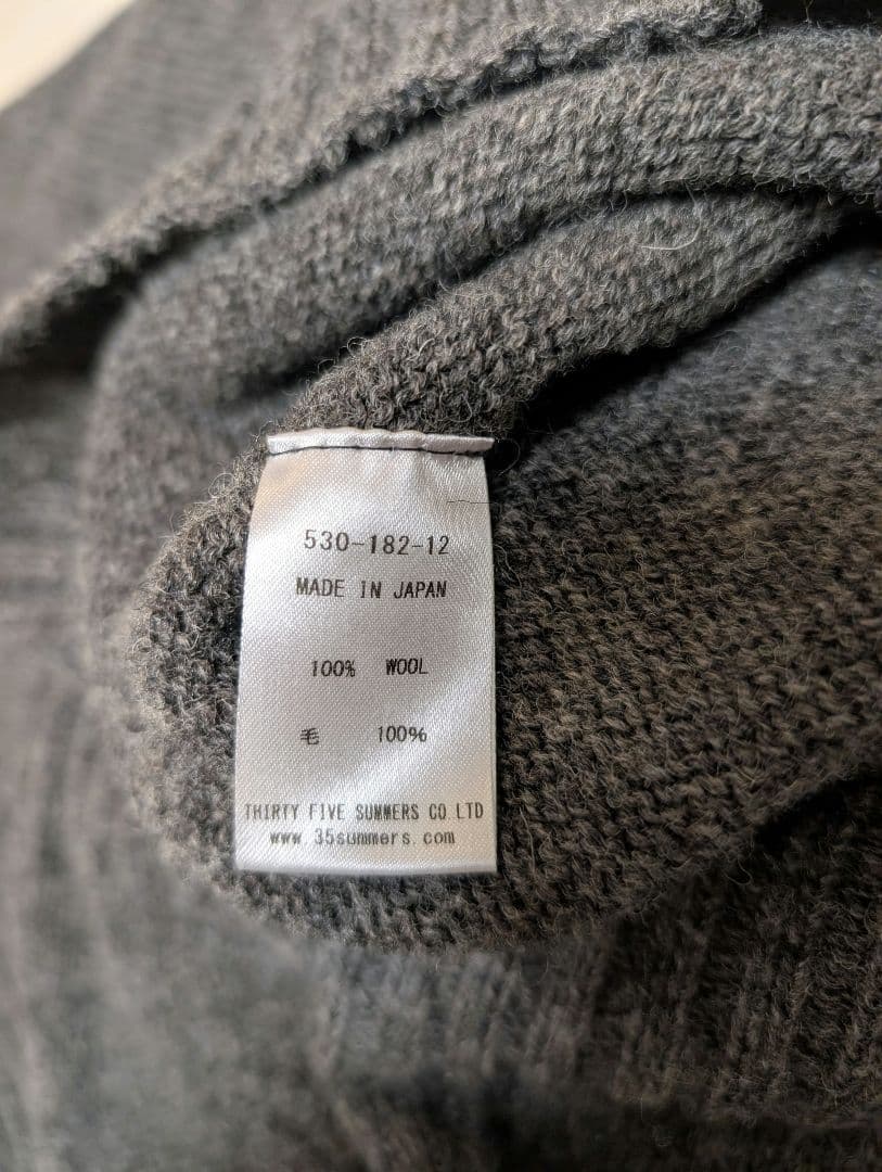 アナトミカ　1PLY SHETLAND SWEATER CREW NECK