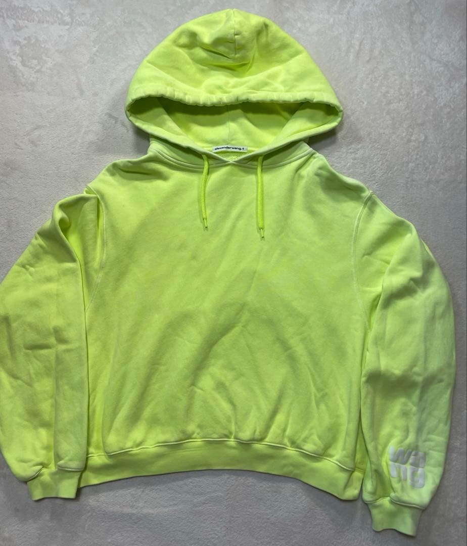 Alexander wang アレキサンダーワン　パーカー　蛍光　イエロー　M