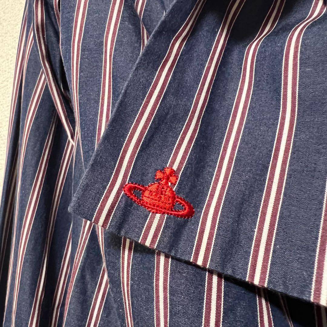 ヴィヴィアンウエストウッド　ブラウス　ボウタイ　リボン　ストライプ