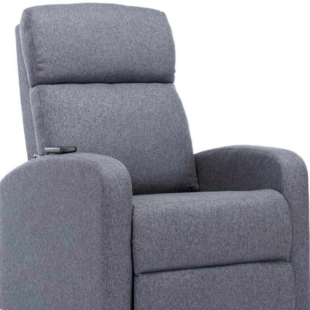 ¥24,800→13,900リクライニング機能、マッサージ付きグレーソファ