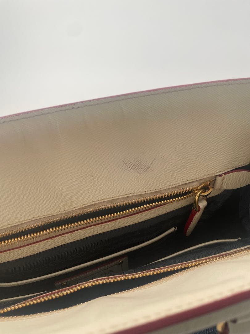 【希少】PRADA デニム ハンドバッグ サフィアーノ　保存袋付き　BN2441