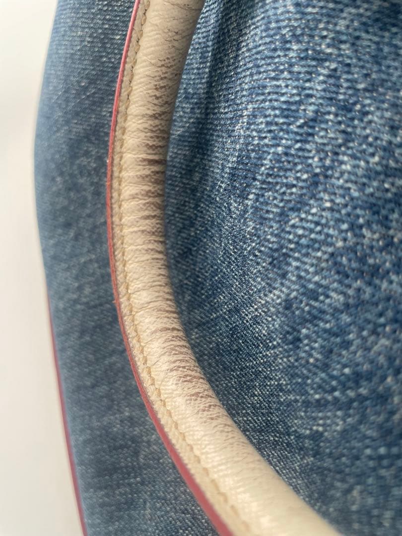 【希少】PRADA デニム ハンドバッグ サフィアーノ　保存袋付き　BN2441