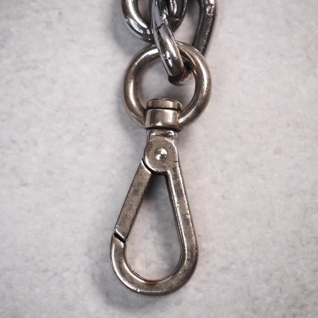 HTC フラワースタッズ ウォレットチェーン 茶芯 ヴィンテージ レザー 本革