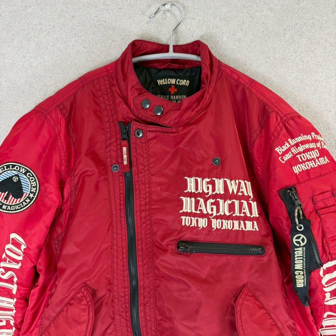 希少 YeLLOW CORN イエローコーン レッド ナイロン ジャケット