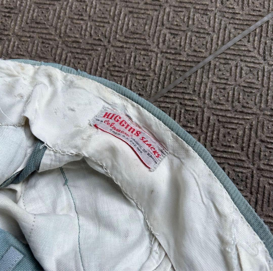 う*ー様 50s レーヨンスラックス 襤褸 ギャバジンスラックス ギャバスラ ロ