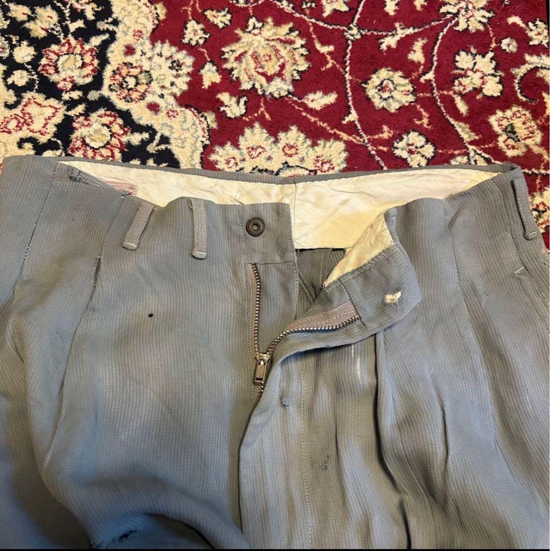 う*ー様 50s レーヨンスラックス 襤褸 ギャバジンスラックス ギャバスラ ロ