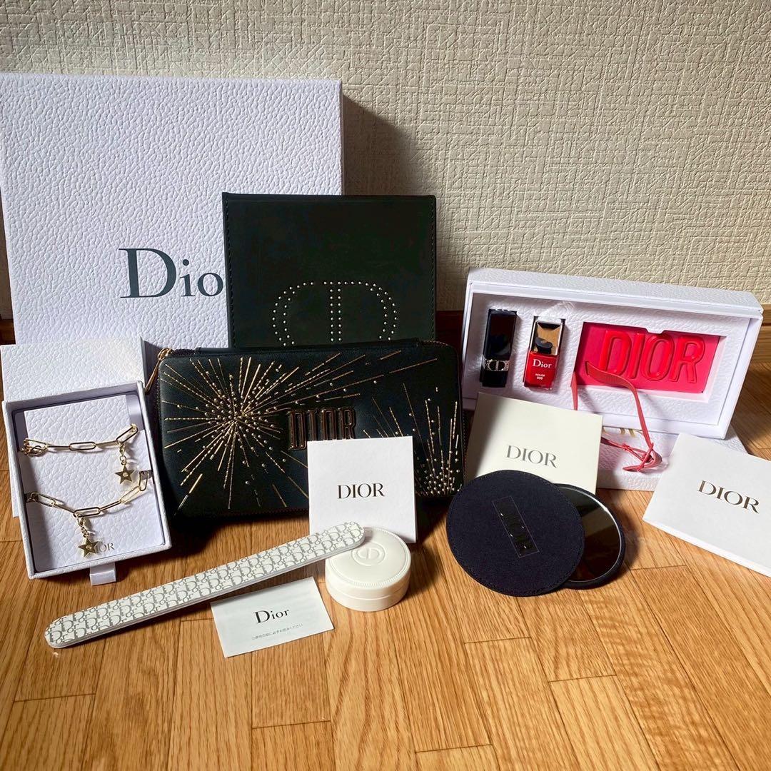 DIOR クリスマスコフレ　リップ口紅 ミラー　ラゲージタグセット