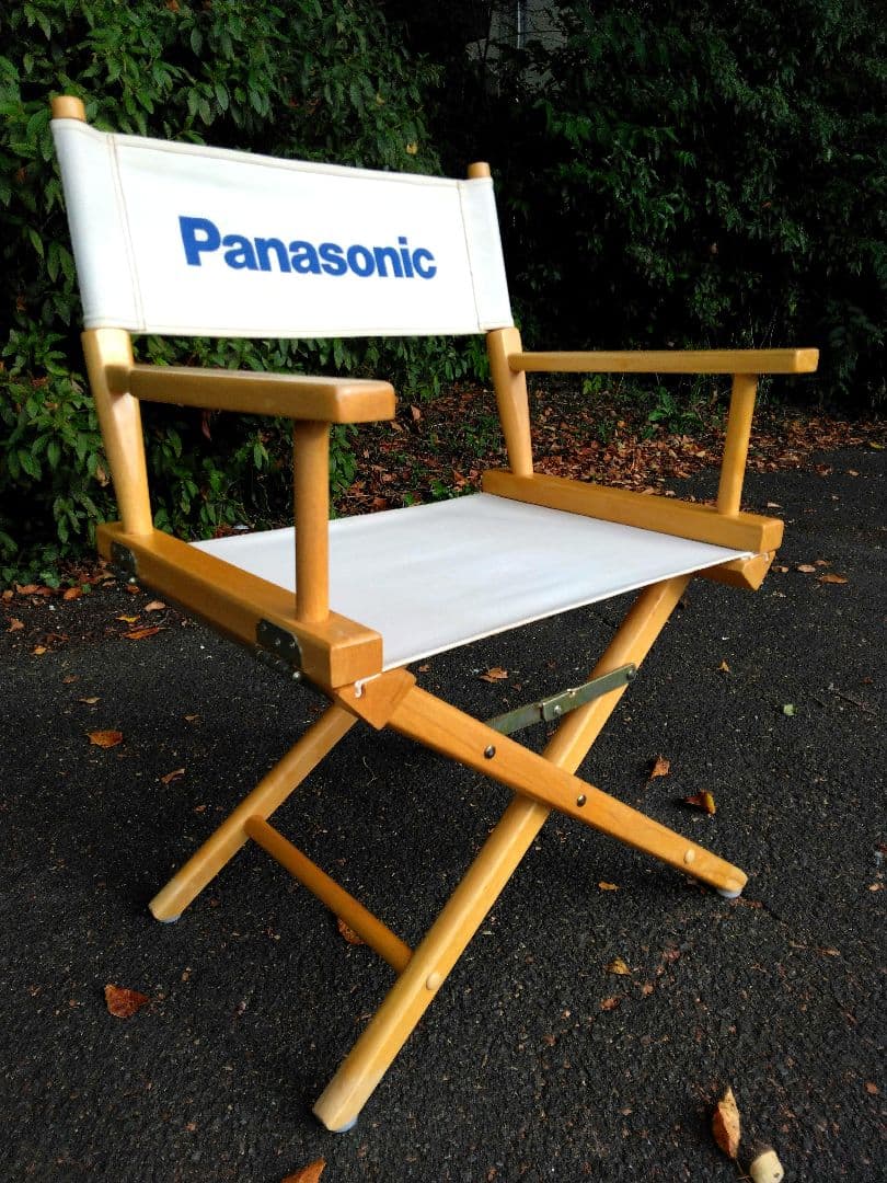 非売品　パナソニック　ディレクターズチェア 帆布　コットン　ウッド 　折りたたみ