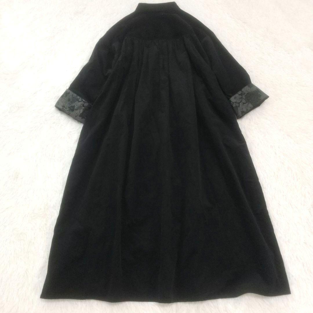 sosotto ソソット 袖裏リバティギャザーワンピース ブラック フリー