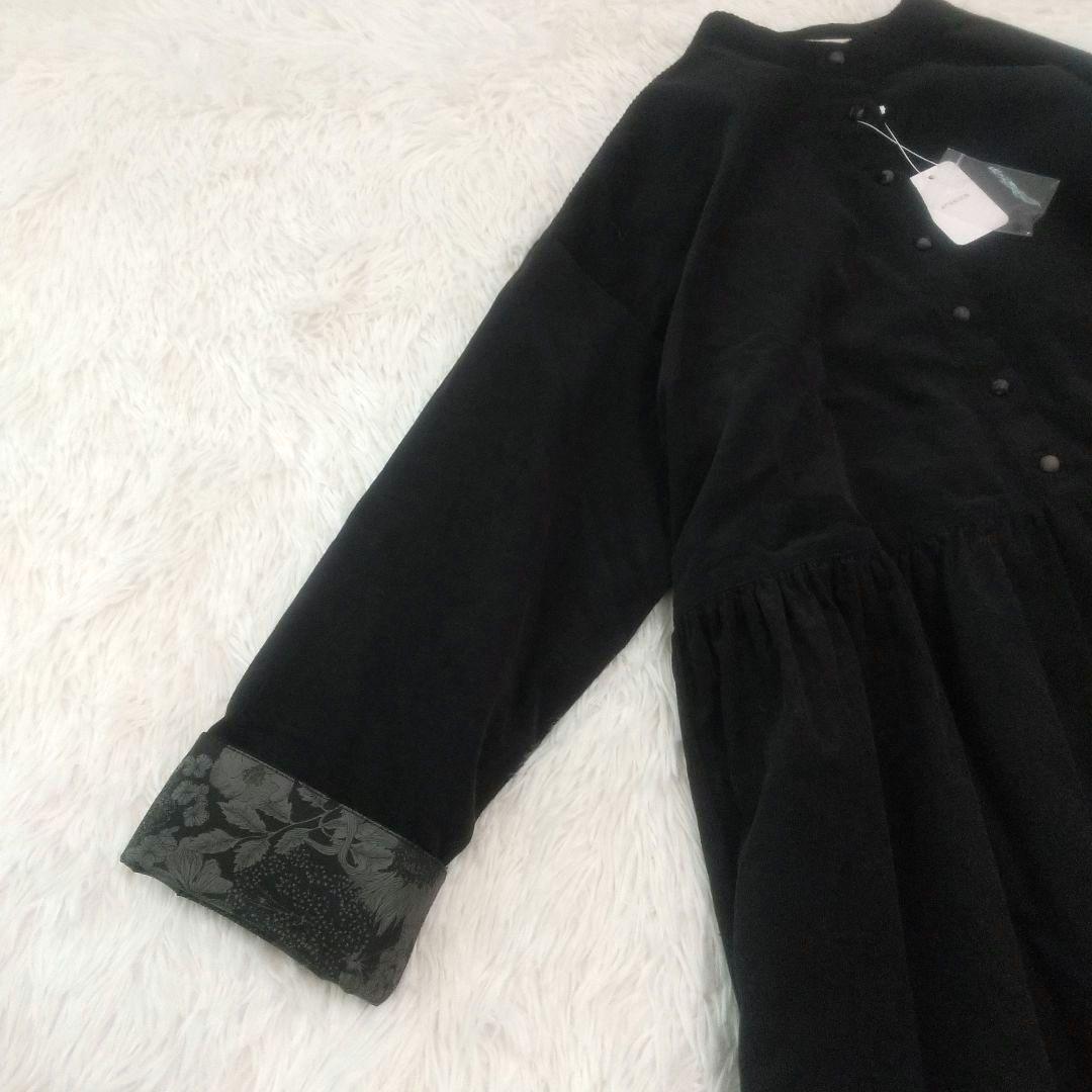 sosotto ソソット 袖裏リバティギャザーワンピース ブラック フリー