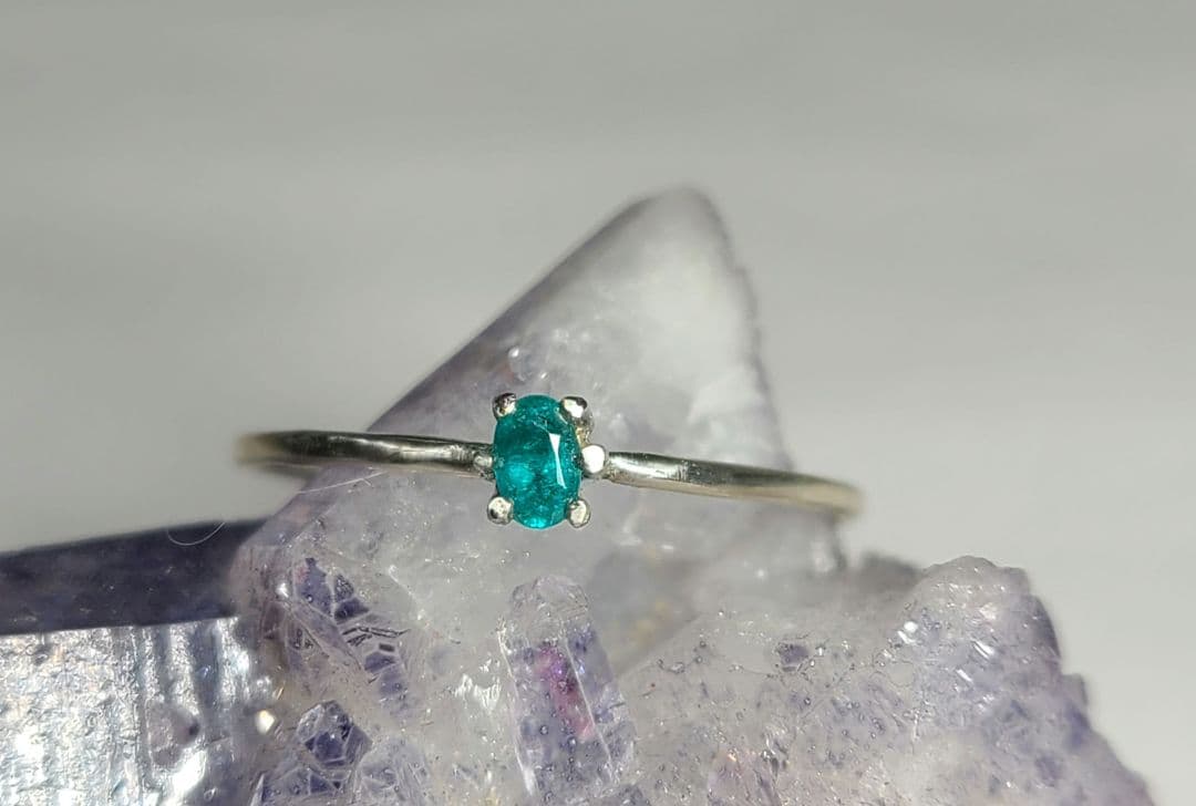 ユイ銅結晶入り★ブラジルバターリャパライバトルマリン★リングオーダー