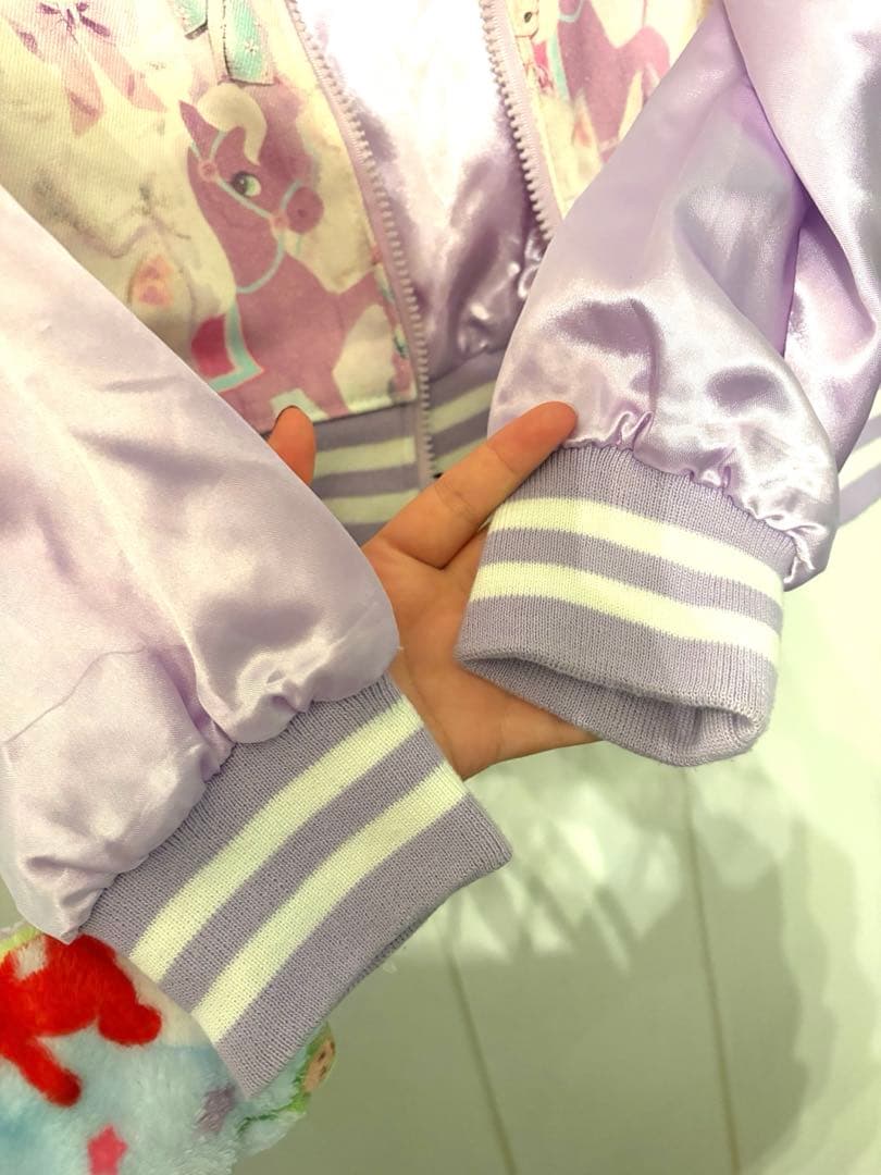 パステル　スカジャン　レトロアニマル　ゆめかわいい　ジャケット　ねこ　猫