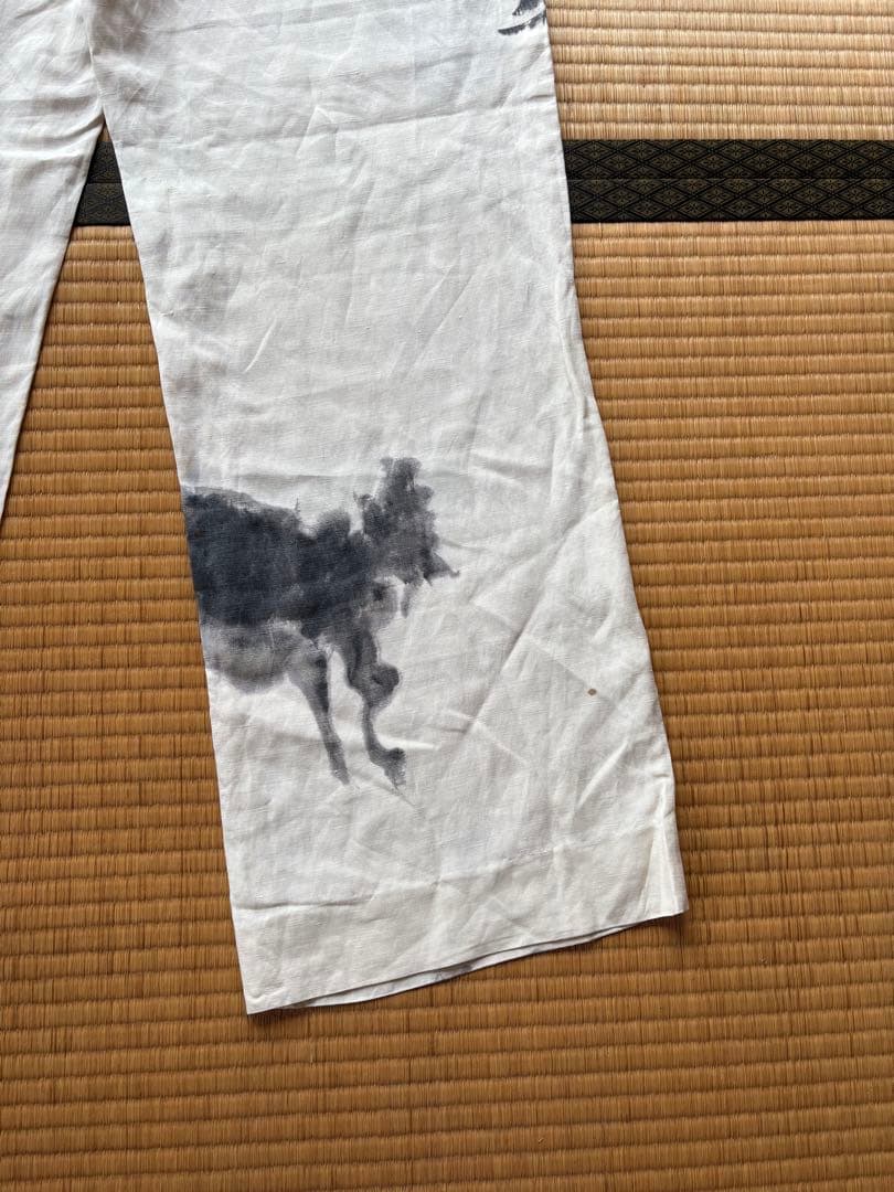 90's polo ralph lauren シルクリネン ペイント パンツ